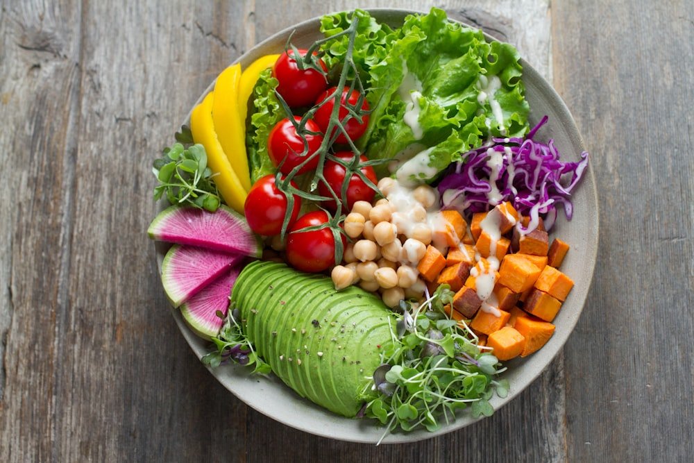 Colorful whole-food ingredients for a weight management routine